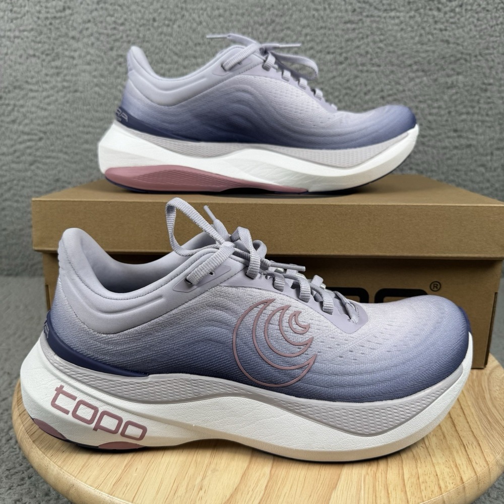 Topo Athletic Aura Womens Size 8.5 Purple Lilac Road Running Shoes 5mm Drop